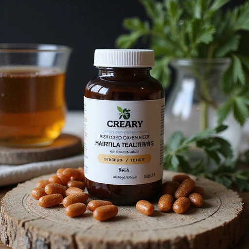 Variety of adaptogenic supplements and teas