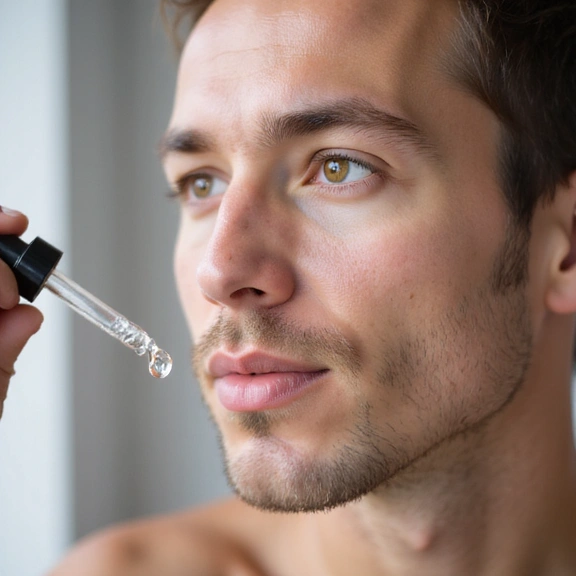 Revitalizing Face Serum application